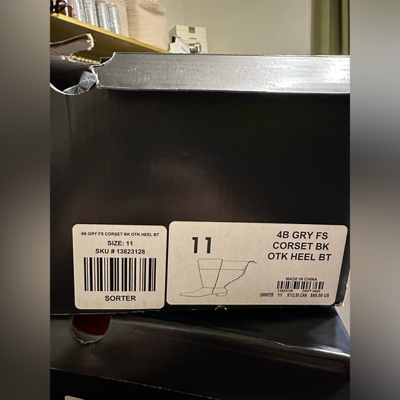 Torrid Corset Back Over-The-Knee Boot (WW) Grey - Picture 6 of 9